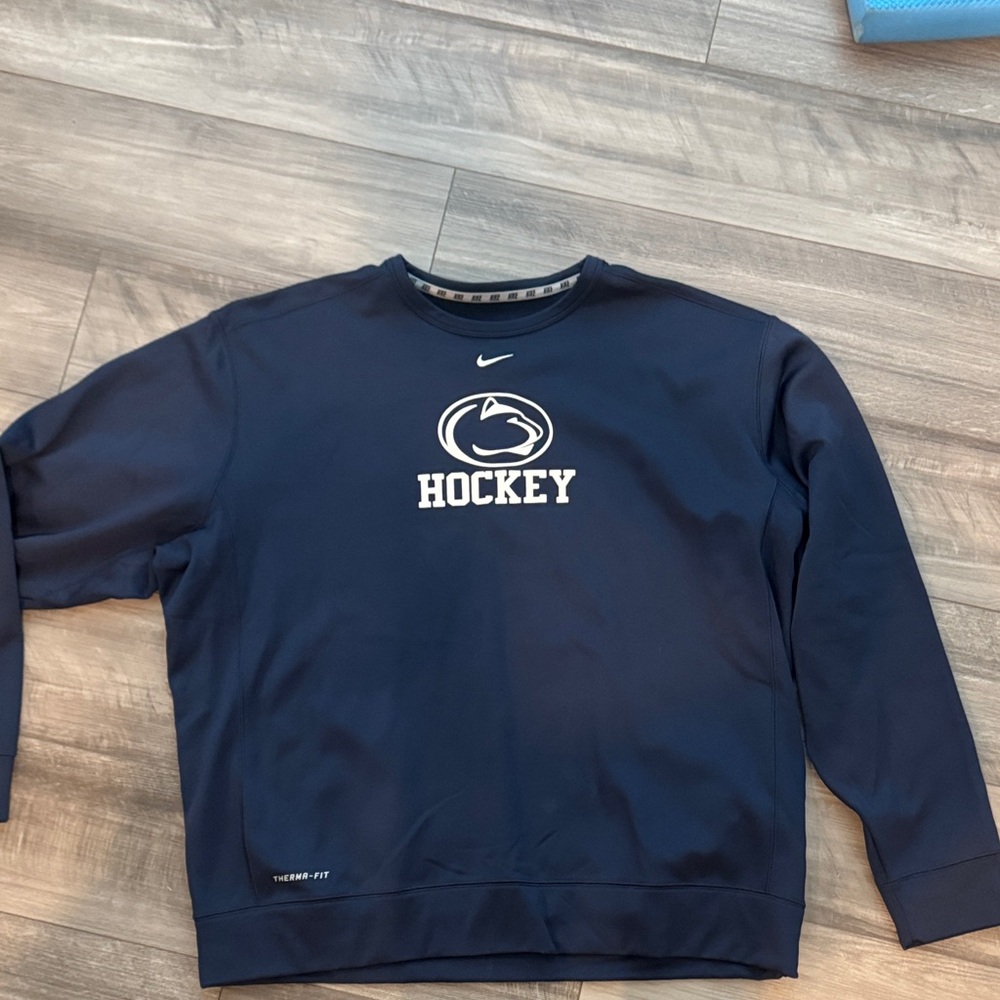 Nike Men's Dark Blue Crewneck Penn State Hockey Sweatshirt